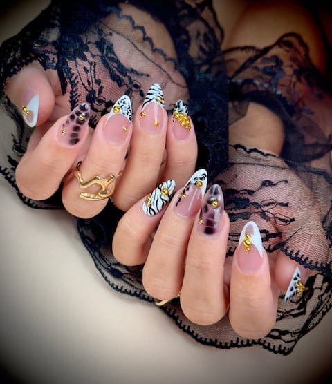 Elegant manicure design by Debh Nails, Louisville KY
