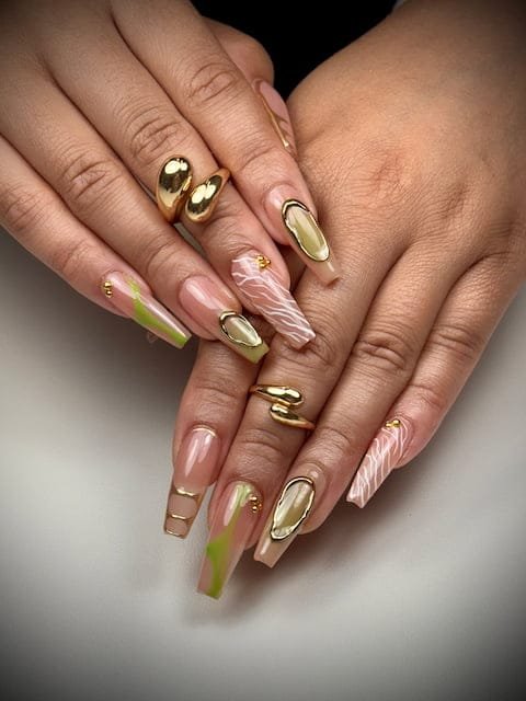 Personalized nail design by Debh Nails
